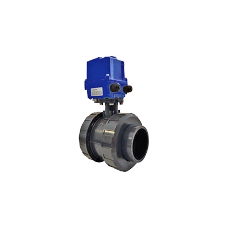 U-PVC ELEKTRİK AKTÜATÖRLÜ YAPIŞTIRMA MUFLU KÜRESEL VANA 110-260 V AC 20