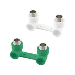 PP-R ERKEK TAHARET BAĞLANTISI PN 25 - ÇİFT GİRİŞ 20x3/4''
