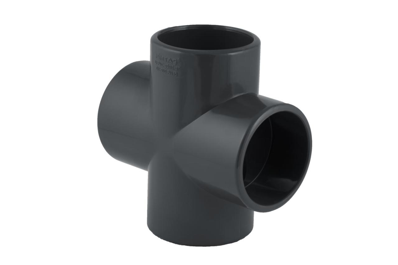 UH-PVC  Yapıştırma Muflu 90º Kruva (Istavroz)