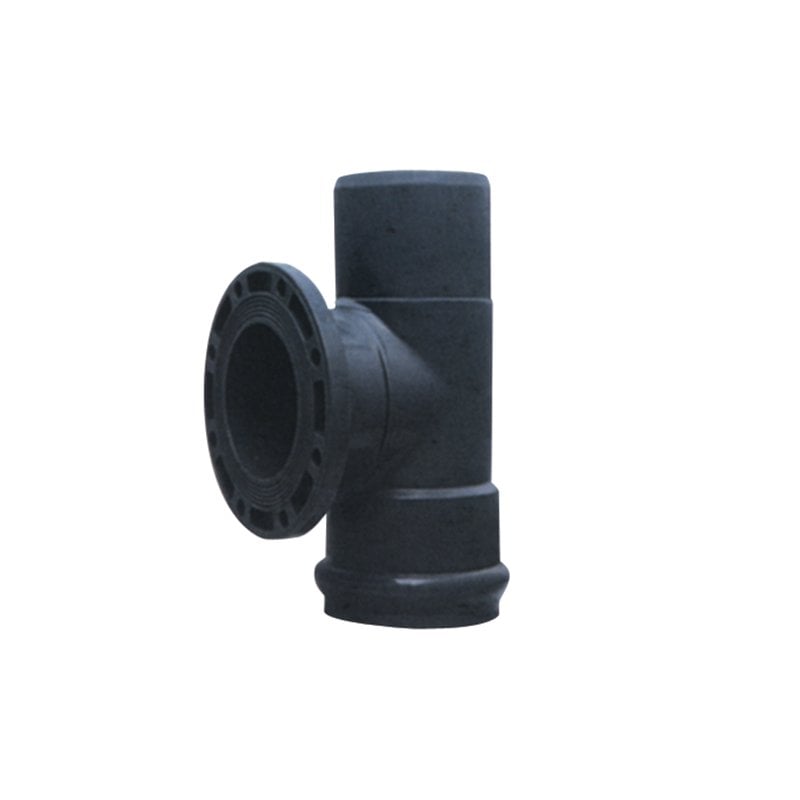 U-PVC 90° Geçme Muflu Flanş Bağlantılı Te M / F