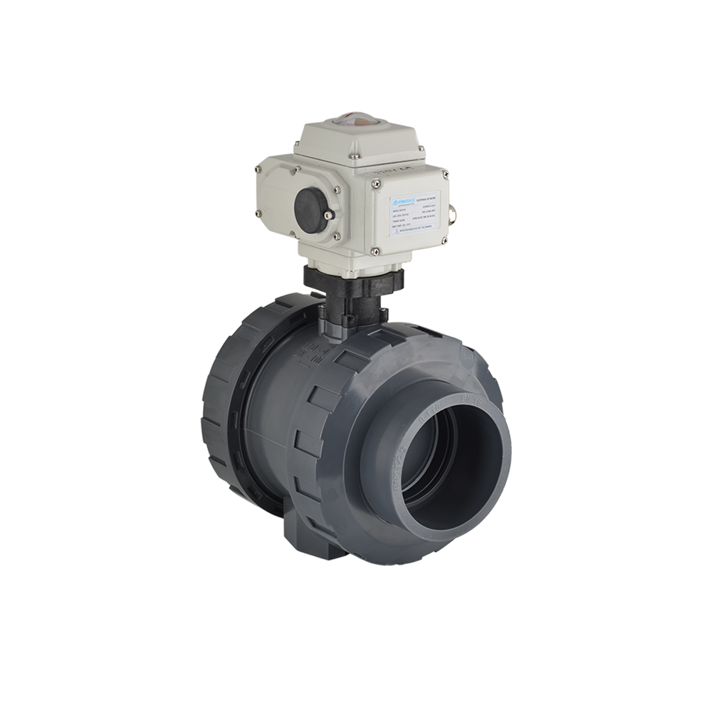 U-PVC Elektrik Aktüatörlü Küresel Vana 220 V AC Düşük Dayanımlı