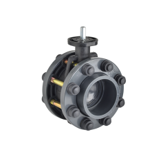 U-PVC Aktüatör Uyumlu Kelebek Vana (316 Paslanmaz Civata, Somun, Pul)