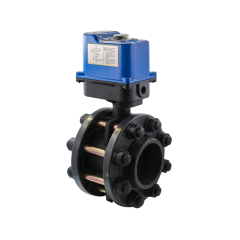 U-PVC Elektrik Aktüatörlü Kelebek Vana 24 V DC (Takım)