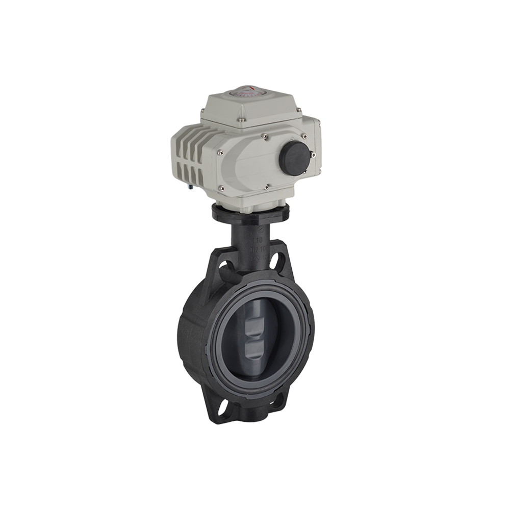 U-PVC Elektrik Aktüatörlü Kelebek Vana 220 V AC (Çıplak) 63