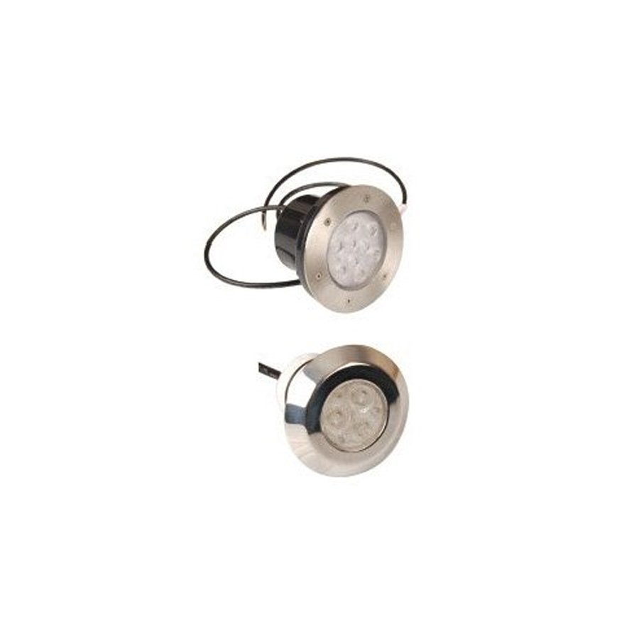 Paslanmaz 3W/12V AC Tek Renkli Lamba - 3 Power Ledli / Ø 63 Boruya